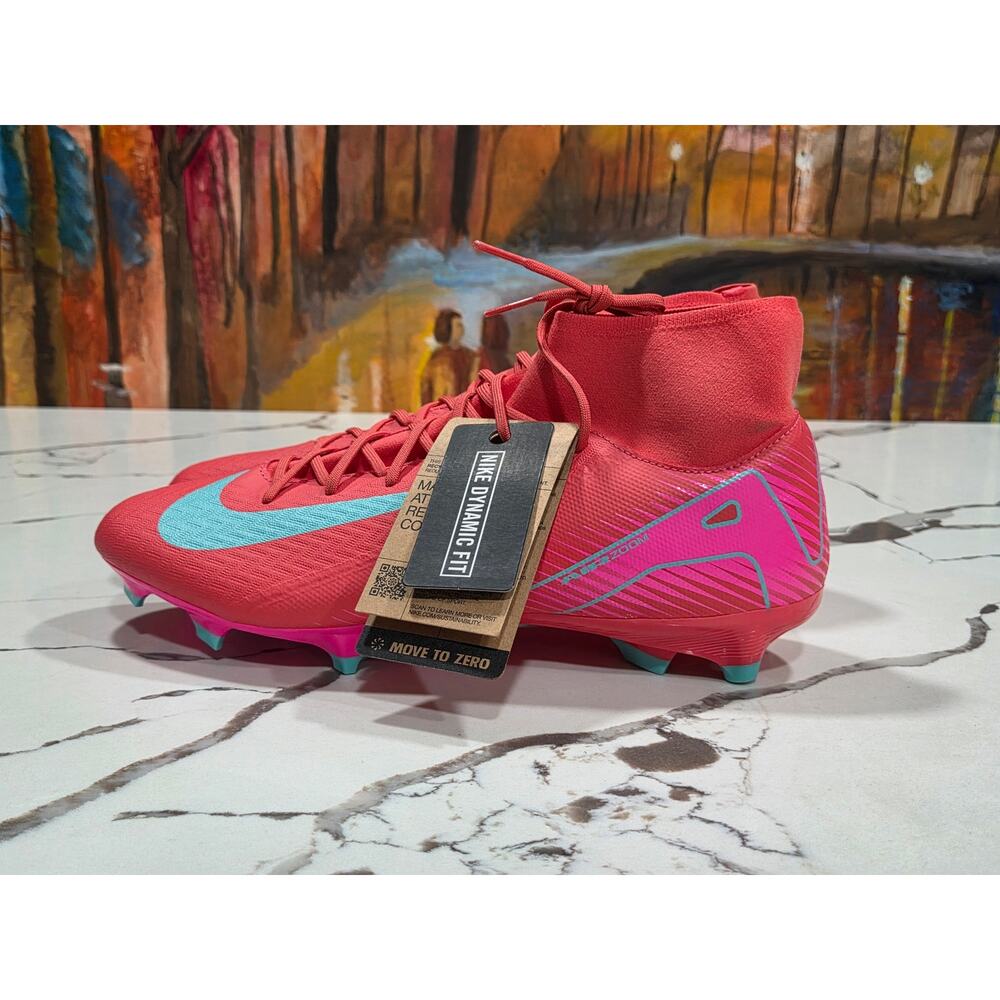 Nike ZM Superfly 10 ACAD FG MG Ember Glow Size 11.5 Men's Soccer Cleats Futbol - Picture 3 of 7